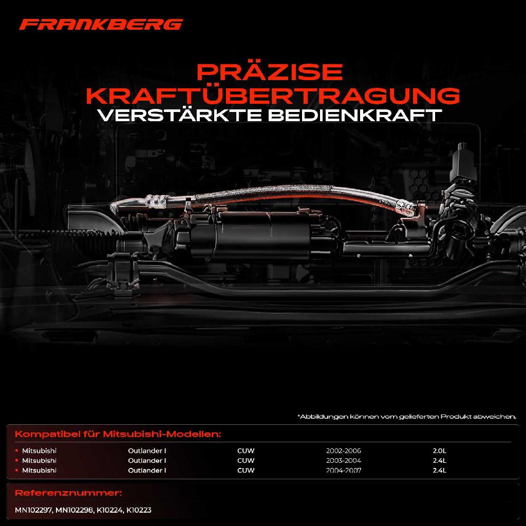 2x Seilzug Feststellbremse Hinterachse beidseitig für Mitsubishi Outlander I CUW 2002-2007