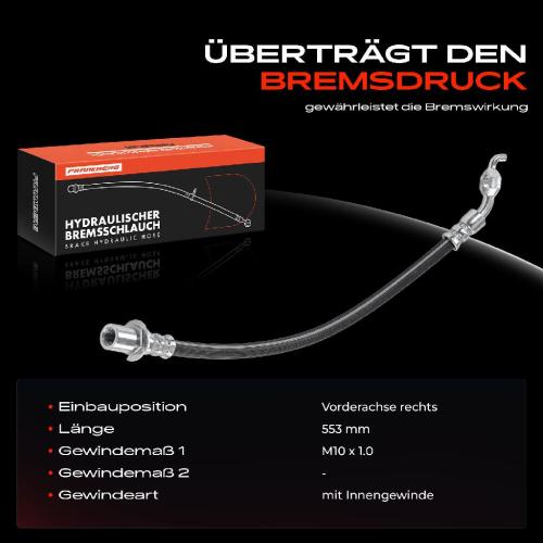 Frankberg 1x Bremsschlauch Bremsschläuche Vorderachse Rechts für Subaru Legacy V BM BR Outback 2.0L Bild Frankberg 1x Bremsschlauch Bremsschläuche Vorderachse Rechts für Subaru Legacy V BM BR Outback 2.0L