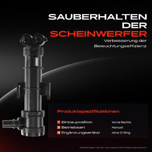 1x Scheinwerferreinigung Waschwasserdüse Vorne Rechts für Skoda Octavia III Combi 5E3 5E5 Bild 1x Scheinwerferreinigung Waschwasserdüse Vorne Rechts für Skoda Octavia III Combi 5E3 5E5