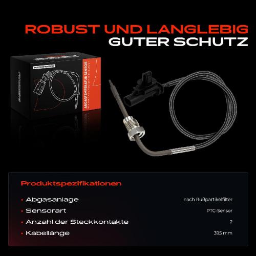 Frankberg 1x Abgastemperatursensor für Fiat 500L Qubo Tipo Peugeot Bipper AA Citroën Nemo AA Bild Frankberg 1x Abgastemperatursensor für Fiat 500L Qubo Tipo Peugeot Bipper AA Citroën Nemo AA