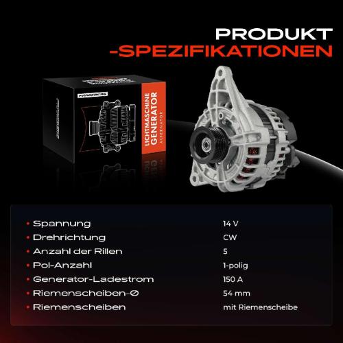 1x Lichtmaschine Generator für Mercedes-Benz A B CLA GLA 1.8 2.2L Bj ab 2011 Bild 1x Lichtmaschine Generator für Mercedes-Benz A B CLA GLA 1.8 2.2L Bj ab 2011