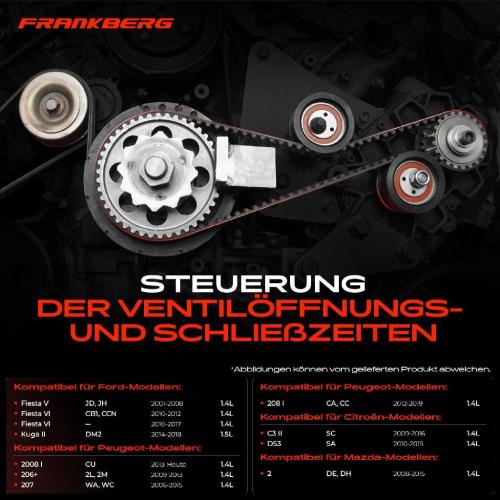 1x Zahnriemensatz Zahnriemen Wasserpumpe für Citroën C3 Ford Fiesta V Peugeot 207 Bild 1x Zahnriemensatz Zahnriemen Wasserpumpe für Citroën C3 Ford Fiesta V Peugeot 207