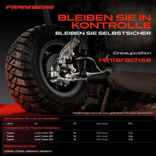 2x Lagerbuchse Hinterachse für Lexus LX Toyota Land Cruiser 200 5.7L 4.5L 4.6L 4.7L Bj ab 2007 Bild 2x Lagerbuchse Hinterachse für Lexus LX Toyota Land Cruiser 200 5.7L 4.5L 4.6L 4.7L Bj ab 2007