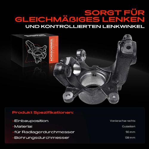 Frankberg 1x Achsschenkel Radaufhängung Vorderachse Rechts für BMW X3 E83 2.0L 3.0L 2004-2011 Bild Frankberg 1x Achsschenkel Radaufhängung Vorderachse Rechts für BMW X3 E83 2.0L 3.0L 2004-2011