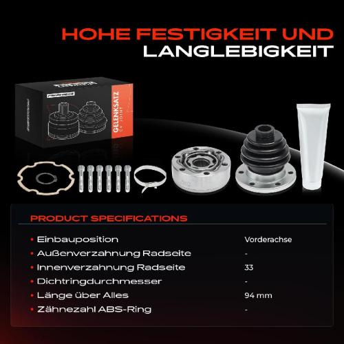 1x Antriebswelle Gelenksatz Vorderachse für VW Golf Audi 100 Seat Ibiza Skoda Fabia Bild 1x Antriebswelle Gelenksatz Vorderachse für VW Golf Audi 100 Seat Ibiza Skoda Fabia