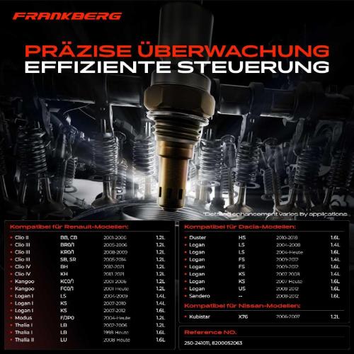 1x Lambdasonde Regelsonde Vor Katalysator für Dacia Logan Nissan Kubistar Renault Clio II BB Bild 1x Lambdasonde Regelsonde Vor Katalysator für Dacia Logan Nissan Kubistar Renault Clio II BB