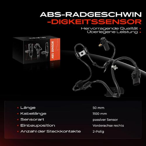 Frankberg 1x ABS Sensor Vorderachse rechts für KIA Rio II JB Rio II Stufenheck 1.4L 1.5L 1.6L 2005-2011 Bild Frankberg 1x ABS Sensor Vorderachse rechts für KIA Rio II JB Rio II Stufenheck 1.4L 1.5L 1.6L 2005-2011