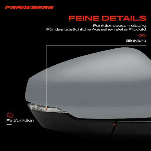 Frankberg 1x Außenspiegel Rechts für VW Polo AE1 AW1 BZ1 1.0L 1.5L 1.6L 2.0L Bj ab 2017 Bild Frankberg 1x Außenspiegel Rechts für VW Polo AE1 AW1 BZ1 1.0L 1.5L 1.6L 2.0L Bj ab 2017