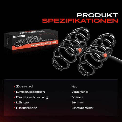 Frankberg 2x Fahrwerksfeder Vorderachse für Citroën Berlingo Multispace Peugeot Partner Tepee B9 Bild Frankberg 2x Fahrwerksfeder Vorderachse für Citroën Berlingo Multispace Peugeot Partner Tepee B9