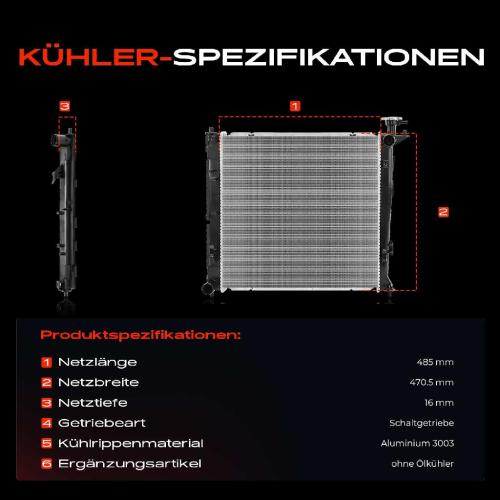 Frankberg 1x Kühler Wasserkühler Motorkühler für KIA Carens IV 1.7 CRDi Van A4 Bild Frankberg 1x Kühler Wasserkühler Motorkühler für KIA Carens IV 1.7 CRDi Van A4