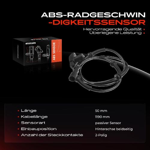 Frankberg 1x ABS Sensor Hinterachse beidseitig für VW Transporter IV Kasten 1.8L 1.9L 2.0L 2.4L 2.5L 1990-1995 Bild Frankberg 1x ABS Sensor Hinterachse beidseitig für VW Transporter IV Kasten 1.8L 1.9L 2.0L 2.4L 2.5L 1990-1995