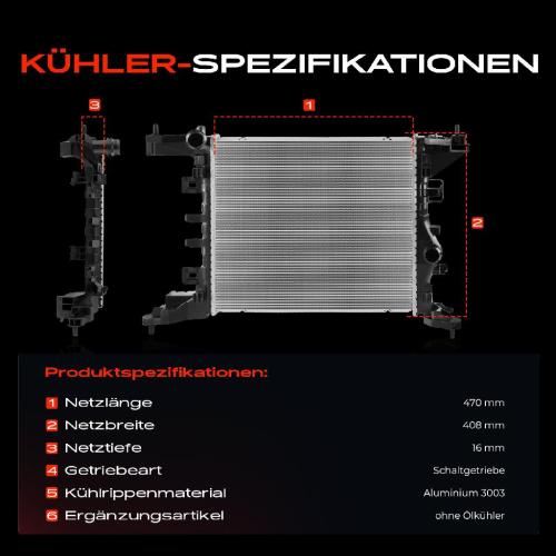 Frankberg 1x Kühler Wasserkühler Motorkühler für Opel Meriva B Nissan NV400 Bild Frankberg 1x Kühler Wasserkühler Motorkühler für Opel Meriva B Nissan NV400