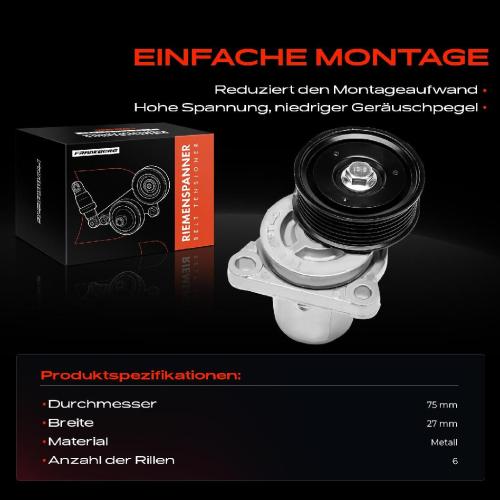 1x Spannrolle Riemenspanner für Mazda 6 GH 1.8L 2.0L 2007-2013 Bild 1x Spannrolle Riemenspanner für Mazda 6 GH 1.8L 2.0L 2007-2013