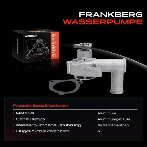 Frankberg 1x Wasserpumpe Kühlwasserpumpe für Ford Fiesta I II GFBT Escort III IV GAA 0.9L-1.3L Bild Frankberg 1x Wasserpumpe Kühlwasserpumpe für Ford Fiesta I II GFBT Escort III IV GAA 0.9L-1.3L
