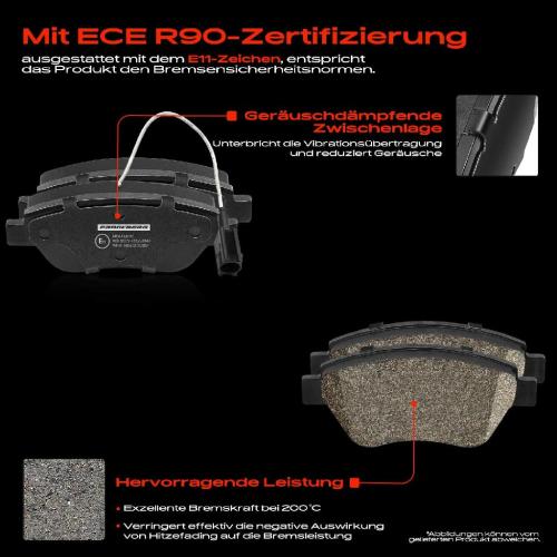 Frankberg 4x Bremsbeläge Vorderachse für Alfa Romeo Mito Fiat 500 C Bravo II Doblo MPV Kasten/MPV Grande Punto Bild Frankberg 4x Bremsbeläge Vorderachse für Alfa Romeo Mito Fiat 500 C Bravo II Doblo MPV Kasten/MPV Grande Punto