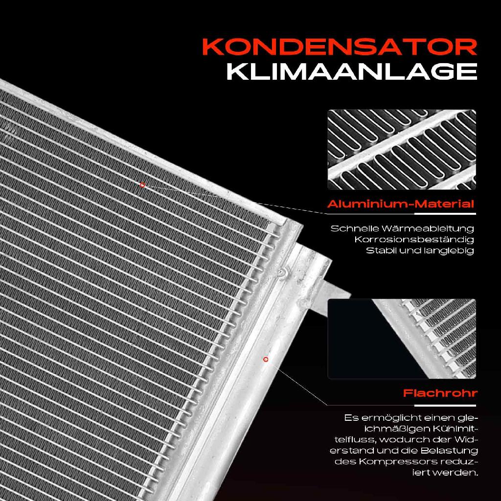 1x Kondensator Klimaanlage für Peugeot RCZ 308 4A Citroën DS4 1.6L