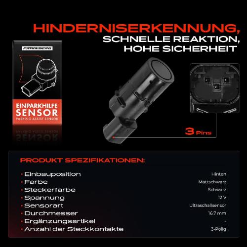 1x Parksensor PDC Sensor Hinten für Jaguar S-Type X200 X-Type X400 XJ X350 XK8 X100 Bild 1x Parksensor PDC Sensor Hinten für Jaguar S-Type X200 X-Type X400 XJ X350 XK8 X100