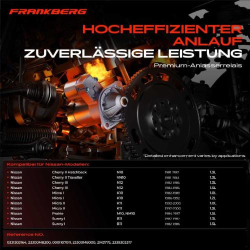 1x Magnetschalter Starter für Nissan Micra Sunny Cherry 1.0L-1.5L 1981-2000 Bild 1x Magnetschalter Starter für Nissan Micra Sunny Cherry 1.0L-1.5L 1981-2000