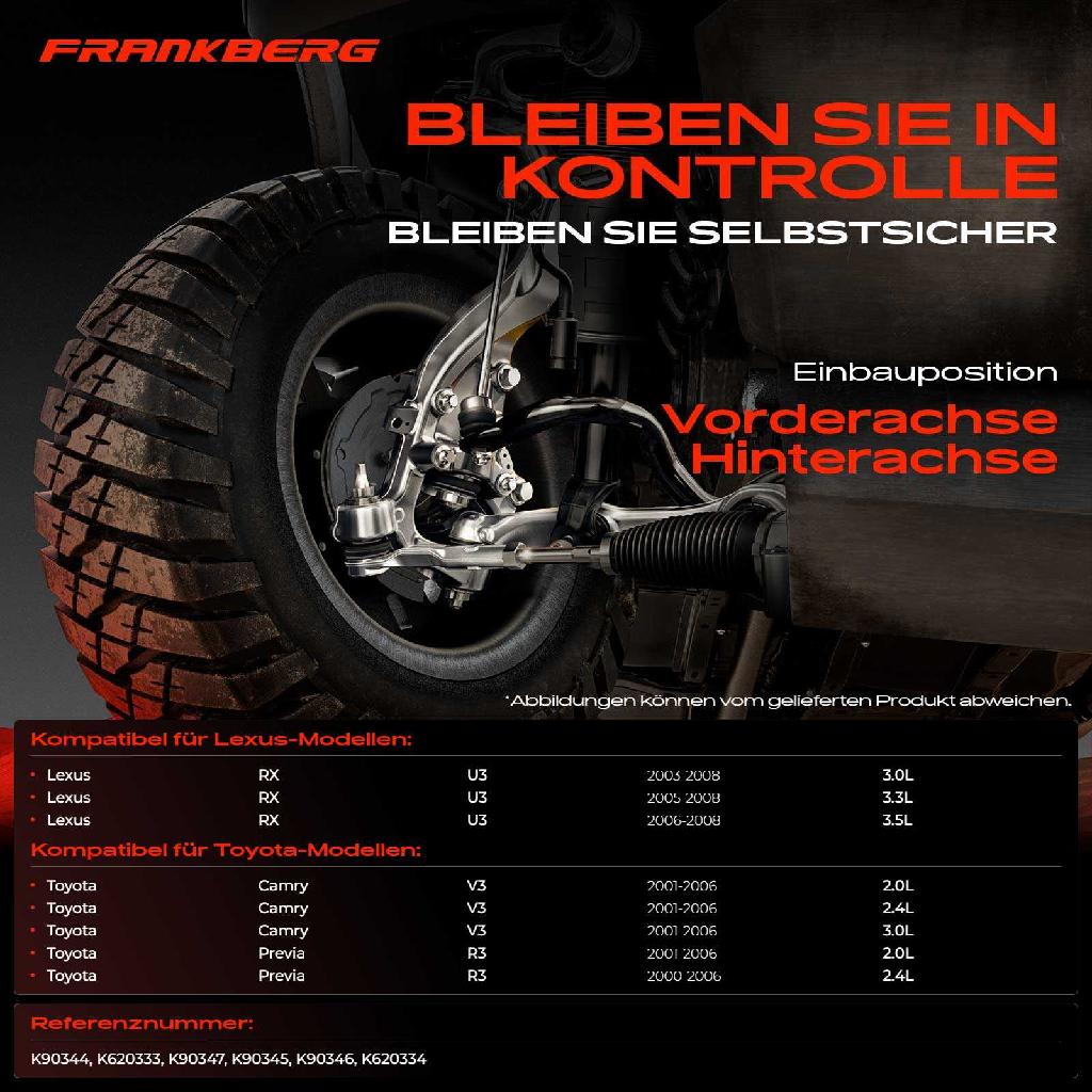 1x Querlenker Satz Vorderachse für Lexus RX Toyota Camry Stufenheck Previa 3.0L 3.3L 3.5L 2.0L 2.4L 2000-2008