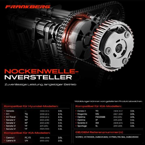 1x Nockenwellenversteller für KIA Carens III Cerato II Magentis Optima Hyundai iX35 Bild 1x Nockenwellenversteller für KIA Carens III Cerato II Magentis Optima Hyundai iX35