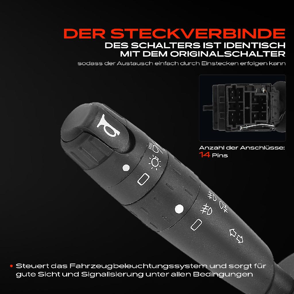 1x Kombischalter Lenkstockschalter für Citroën Evasion Xsara Fiat Ulysse Peugeot
