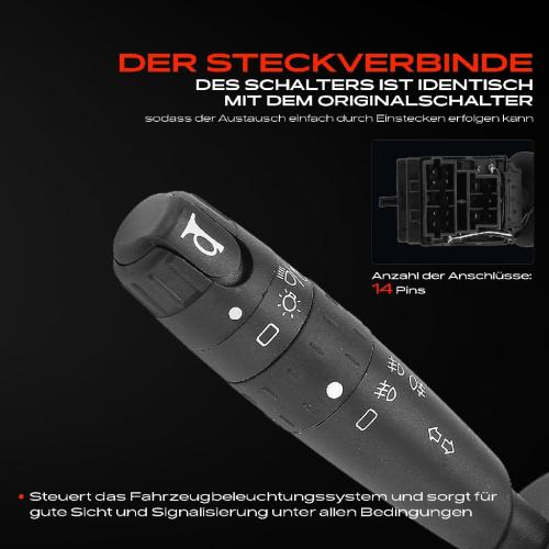 1x Kombischalter Lenkstockschalter für Citroën Evasion Xsara Fiat Ulysse Peugeot Bild 1x Kombischalter Lenkstockschalter für Citroën Evasion Xsara Fiat Ulysse Peugeot