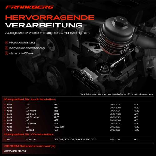 1x Ölfiltergehäuse Deckel für VW Phaeton 3D Audi A4 8E A6 4F A8 4E 4.2L Bild 1x Ölfiltergehäuse Deckel für VW Phaeton 3D Audi A4 8E A6 4F A8 4E 4.2L