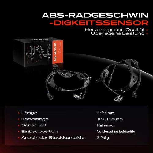 2x ABS Sensor Vorderachse beidseitig für Mitsubishi L200/Triton Pajero Sport III 2.3L 2.4L 2.5L Bj ab 2014 Bild 2x ABS Sensor Vorderachse beidseitig für Mitsubishi L200/Triton Pajero Sport III 2.3L 2.4L 2.5L Bj ab 2014