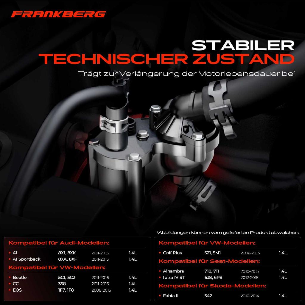 1x Thermostat Kühlmittel für VW Golf 5 Jetta 3 4 Beetle CC Audi A1 Seat Ibiza 4 1.4L
