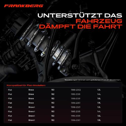 Frankberg 2x Fahrwerksfeder Hinterachse für Fiat Brava 182 Bravo I 1.2L 1.4L 1.6L 1.9L 1995-2002 Bild Frankberg 2x Fahrwerksfeder Hinterachse für Fiat Brava 182 Bravo I 1.2L 1.4L 1.6L 1.9L 1995-2002