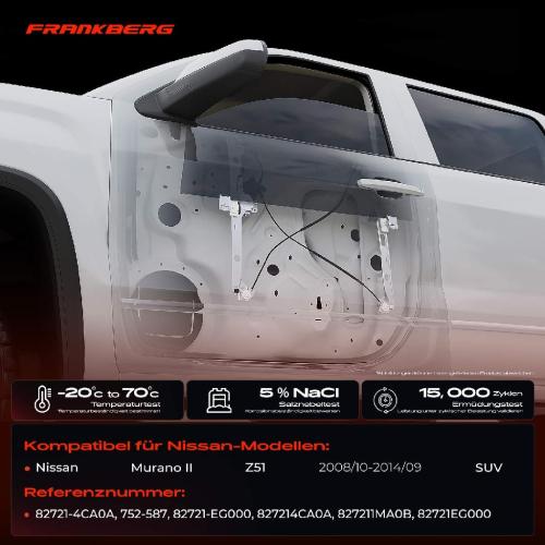 1x Fensterheber Hinten Links für Nissan Murano II Z51 2008-2014 SUV Bild 1x Fensterheber Hinten Links für Nissan Murano II Z51 2008-2014 SUV