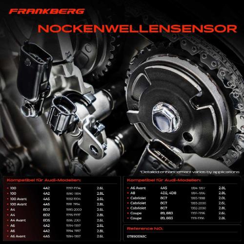1x Nockenwellenposition Sensor für Audi A4 8D B5 A6 100 4A C4 A8 4D Cabriolet Coupe 2.6L 2.8L Bild 1x Nockenwellenposition Sensor für Audi A4 8D B5 A6 100 4A C4 A8 4D Cabriolet Coupe 2.6L 2.8L