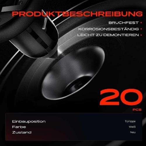 20x Befestigungsclips Türlippe für Mercedes-Benz W202 W203 W204 W123 W124 Bild 20x Befestigungsclips Türlippe für Mercedes-Benz W202 W203 W204 W123 W124