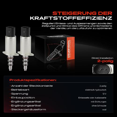 2x Steuerventil Nockenwellenverstellung für BMW 5er E60 E61 6er E63 E64 5.0L Bild 2x Steuerventil Nockenwellenverstellung für BMW 5er E60 E61 6er E63 E64 5.0L