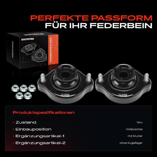2x Domlager Federbeinstütz lager für Volvo S40 I Mitsubishi Lancer VIII Bild 2x Domlager Federbeinstütz lager für Volvo S40 I Mitsubishi Lancer VIII