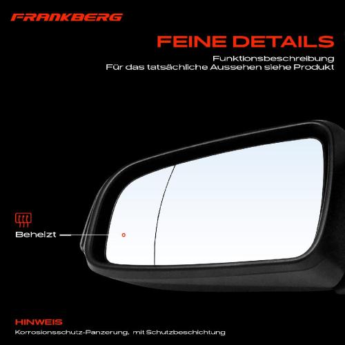 Frankberg 1x Außenspiegel Links für Opel Zafira B A05 1.6L 1.7L 1.8L 1.9L 2.0L 2.2L 2005-2008 Bild Frankberg 1x Außenspiegel Links für Opel Zafira B A05 1.6L 1.7L 1.8L 1.9L 2.0L 2.2L 2005-2008