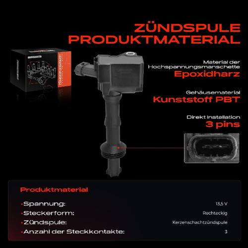 Frankberg 1x Zündmodul Zündspule für Opel Combo Kasten/MPV Tour/Life Corsa F Crossland X Van Grandland Mokka Bild Frankberg 1x Zündmodul Zündspule für Opel Combo Kasten/MPV Tour/Life Corsa F Crossland X Van Grandland Mokka