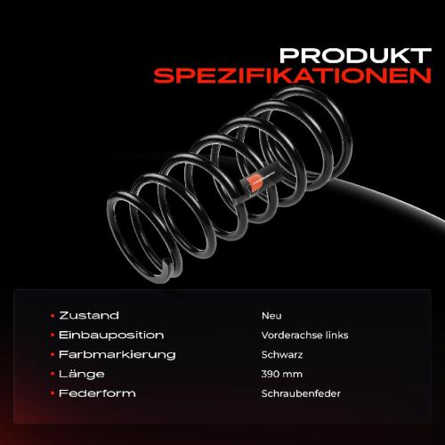 1x Fahrwerksfeder Vorderachse links für Land Rover Discovery II L318 LT_ 2.5L 4.0L 1998-2002 Bild 1x Fahrwerksfeder Vorderachse links für Land Rover Discovery II L318 LT_ 2.5L 4.0L 1998-2002