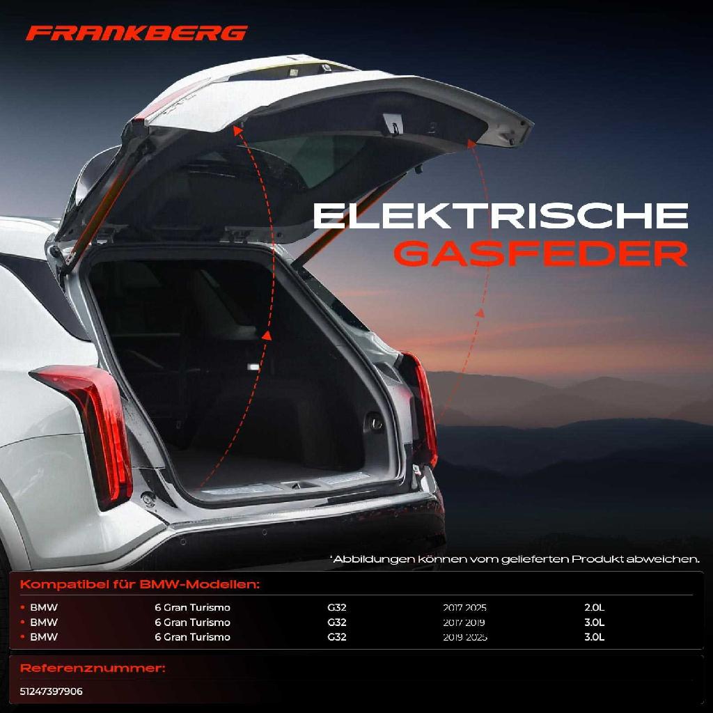 1x Gasfeder Elektrisch Heckklappe Hinten Rechts für BMW 6 Gran Turismo G32 2.0L 3.0L Bj ab 2017