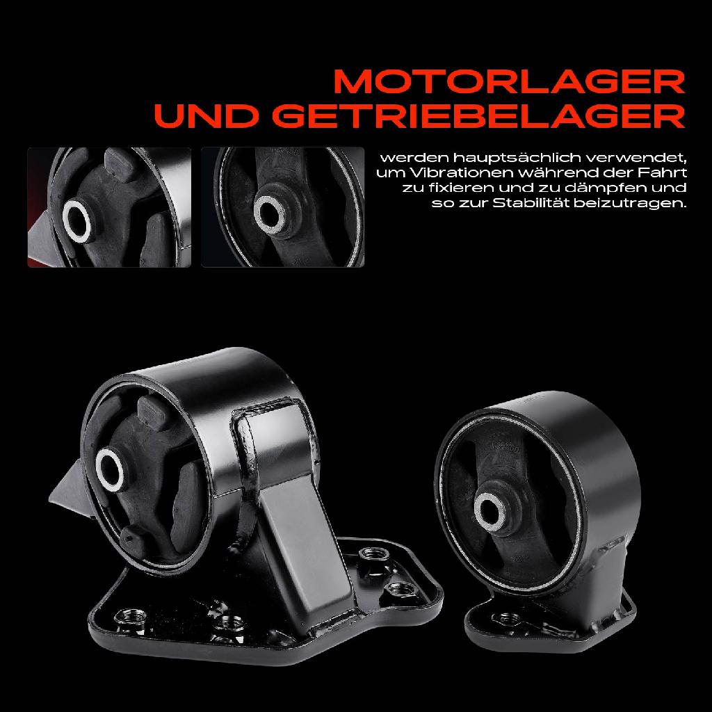 2x Motorlager Getriebelagerlager Vorne und Hinten für Hyundai Accent II LC 1.3L