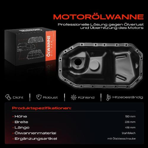 Frankberg 1x lwanne Motor lwanne f r VW Golf V Polo Caddy III Skoda Fabia I II Seat Altea Leon Ibiza 1.4L Bild Frankberg 1x lwanne Motor lwanne f r VW Golf V Polo Caddy III Skoda Fabia I II Seat Altea Leon Ibiza 1.4L