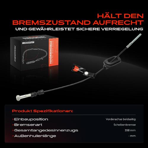 1x Seilzug Feststellbremse Vorderachse beidseitig für Toyota Corolla E12 Avensis T25 Bild 1x Seilzug Feststellbremse Vorderachse beidseitig für Toyota Corolla E12 Avensis T25