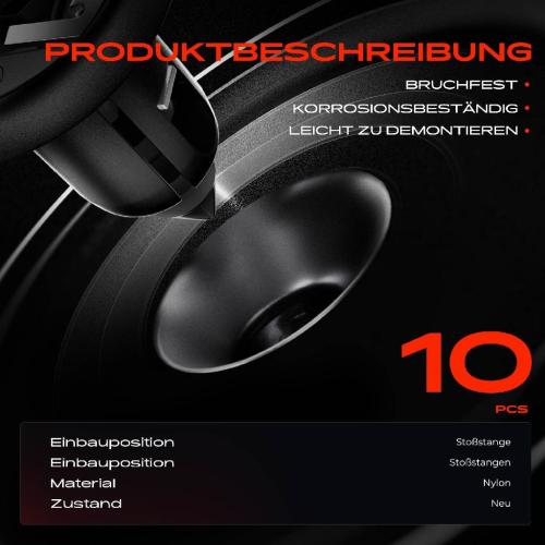 Frankberg 10x Befestigungsclips Stoßstange Stoßstangen für VW Polo Scirocco Transporter 3 Audi 50 Bild Frankberg 10x Befestigungsclips Stoßstange Stoßstangen für VW Polo Scirocco Transporter 3 Audi 50