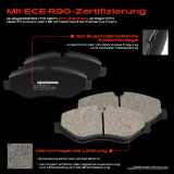 4x Bremsbeläge Vorderachse für VW 30-50 Pritsche/Fahrgestell Mercedes-Benz B906 2003-2018