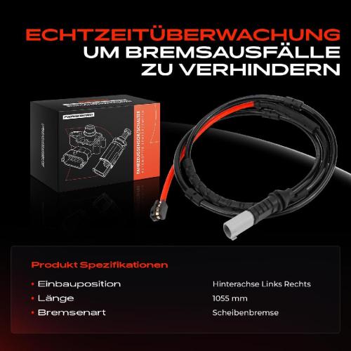 1x Warnkontakt Bremsbelagverschleiß Hinterachse für BMW 3er F30 F80 M3 4er F33 F32 M4 Bild 1x Warnkontakt Bremsbelagverschleiß Hinterachse für BMW 3er F30 F80 M3 4er F33 F32 M4
