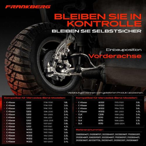 1x Querlenker Satz Vorderachse für Mercedes-Benz C-Klasse W202 C-Klasse T-Model S202 CLK C208 SLK R170 Bild 1x Querlenker Satz Vorderachse für Mercedes-Benz C-Klasse W202 C-Klasse T-Model S202 CLK C208 SLK R170