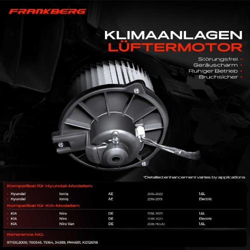 1x Gebläsemotor Innenraumgebläse für Hyundai Ioniq AE KIA Niro Bj ab 2016 Bild 1x Gebläsemotor Innenraumgebläse für Hyundai Ioniq AE KIA Niro Bj ab 2016