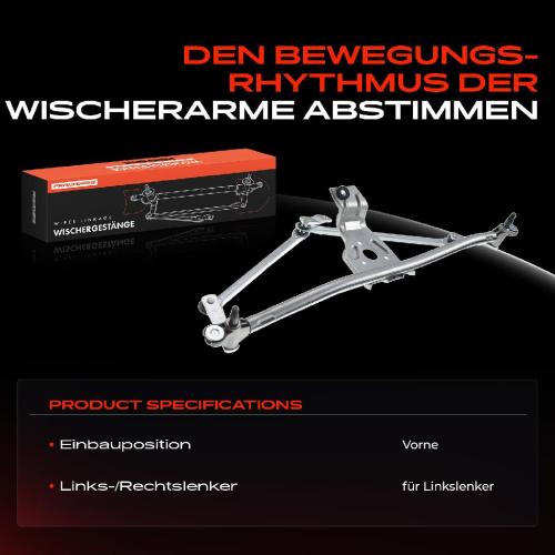 Frankberg 1x Wischergestänge Vorne für Fiat Doblo 119 Doblo Cargo 223 Bild Frankberg 1x Wischergestänge Vorne für Fiat Doblo 119 Doblo Cargo 223