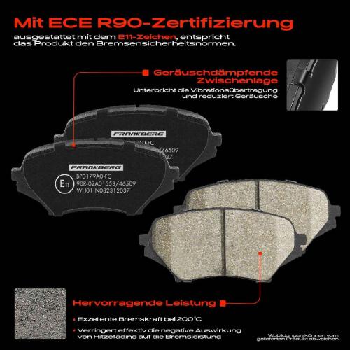 Frankberg 4x Bremsbeläge Vorderachse für Mazda MX-5 III NC 1.8L 2.0L 2005-2014 Bild Frankberg 4x Bremsbeläge Vorderachse für Mazda MX-5 III NC 1.8L 2.0L 2005-2014