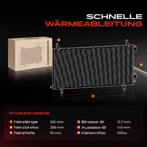 Frankberg 1x Kondensator Klimaanlage für Audi A3 VW Golf Skoda Octavia Seat Bild Frankberg 1x Kondensator Klimaanlage für Audi A3 VW Golf Skoda Octavia Seat